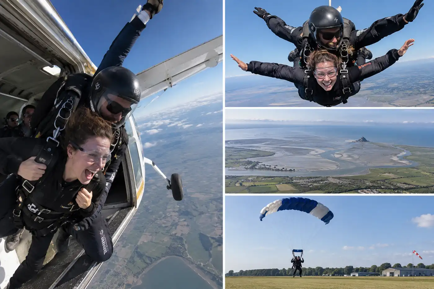saut parachute mont saint michel