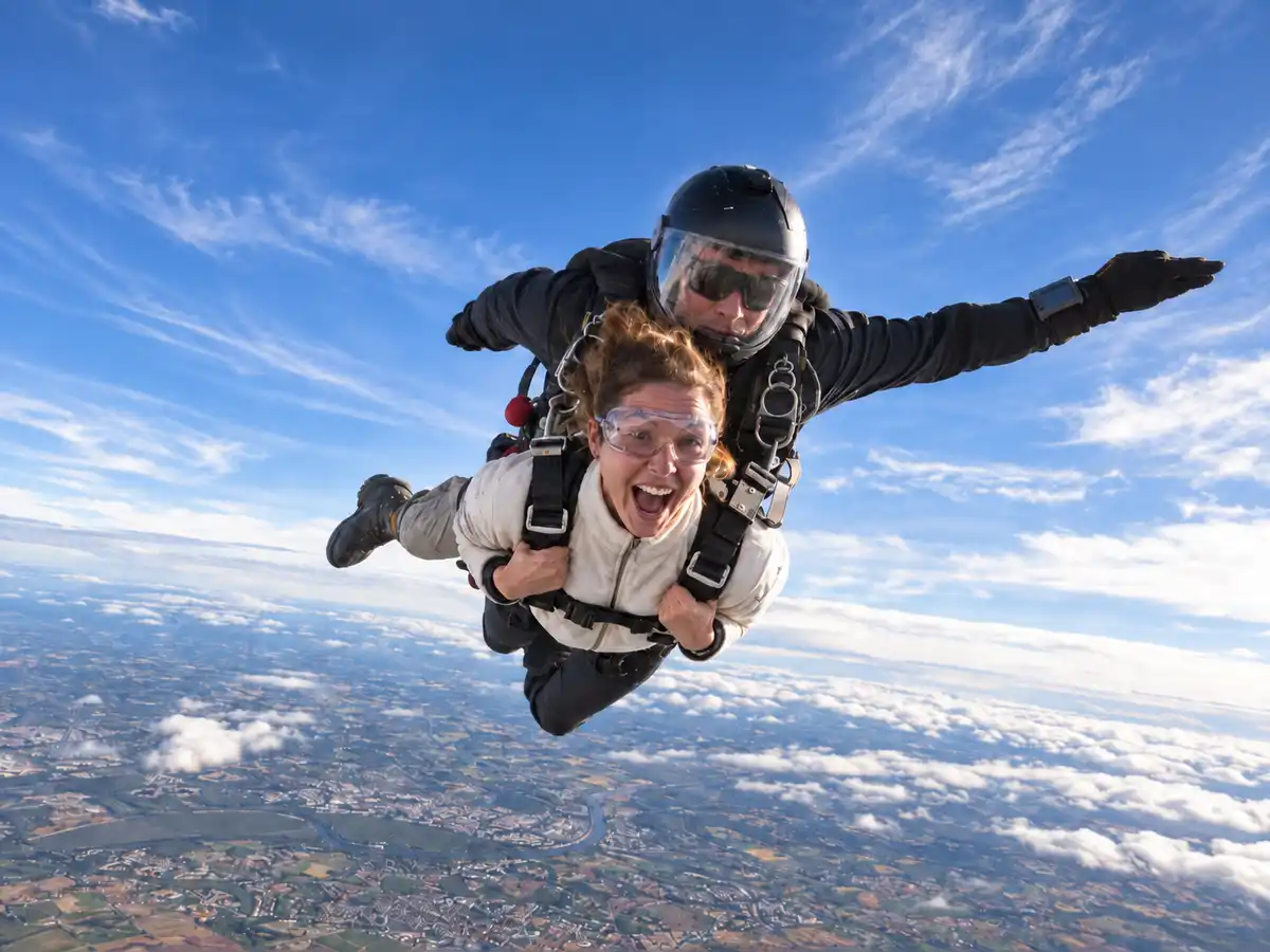 Saut en parachute tandem