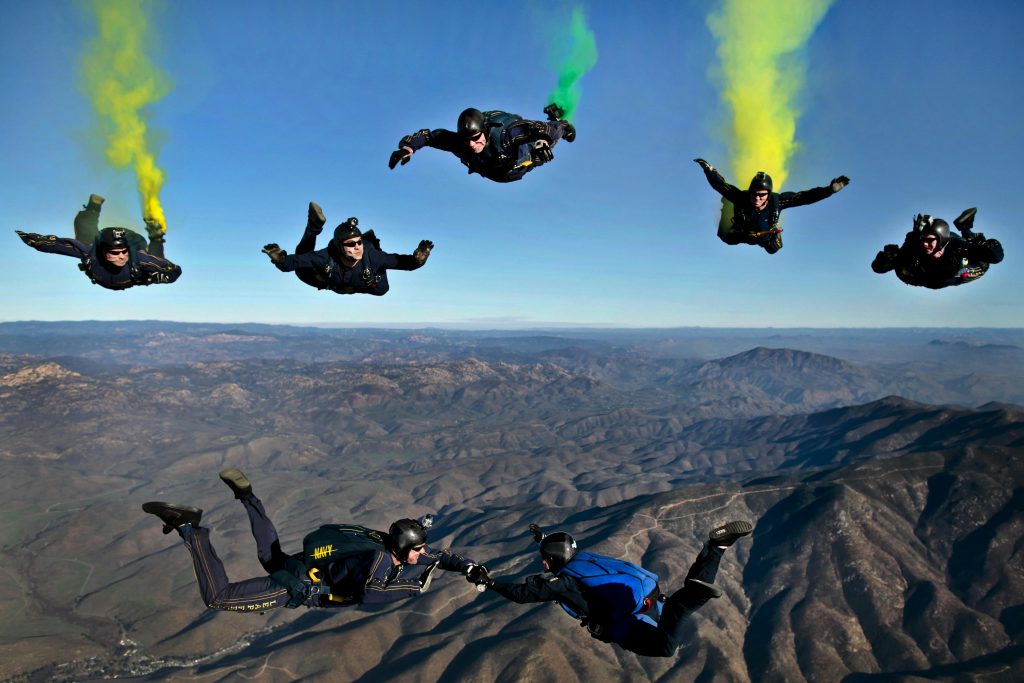 Saut en chute libre
