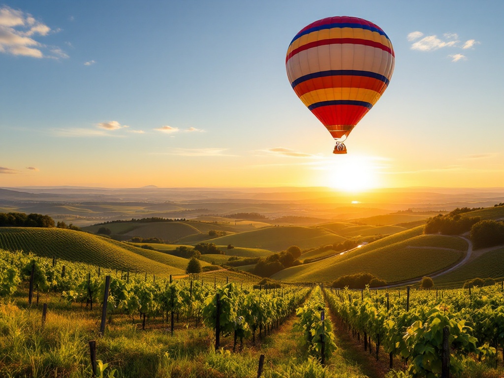 vol montgolfiere vignes
