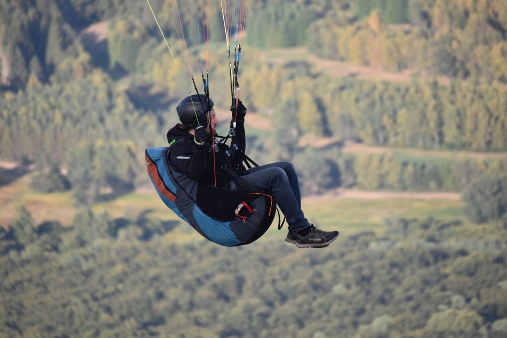 Parapente au puy de dome - vue de la sellette