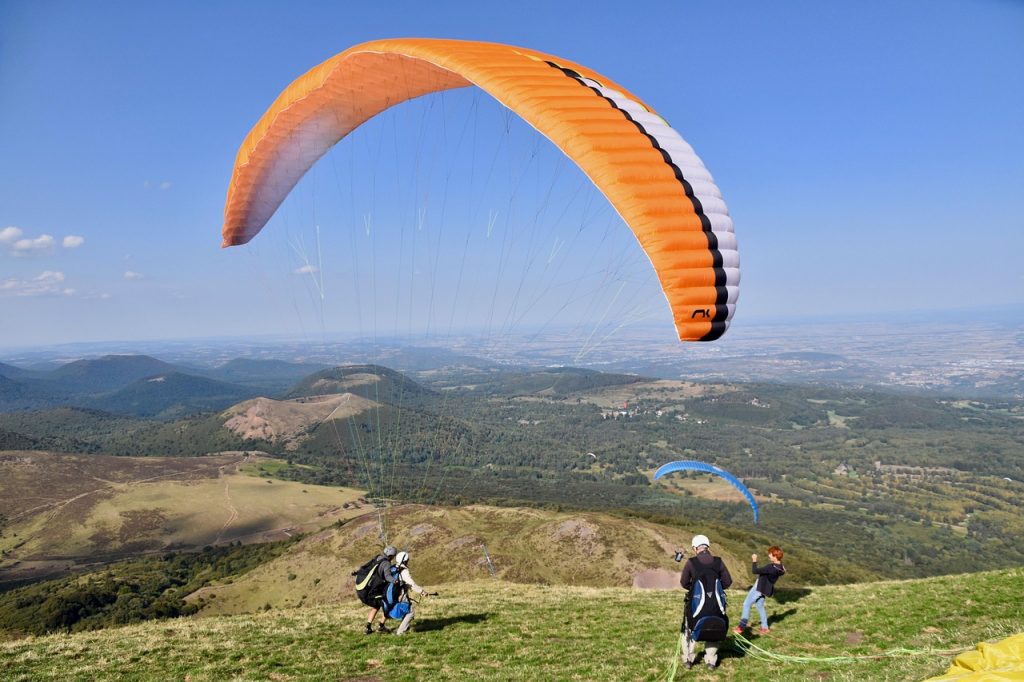 Décollage parapente - Puy de Dôme