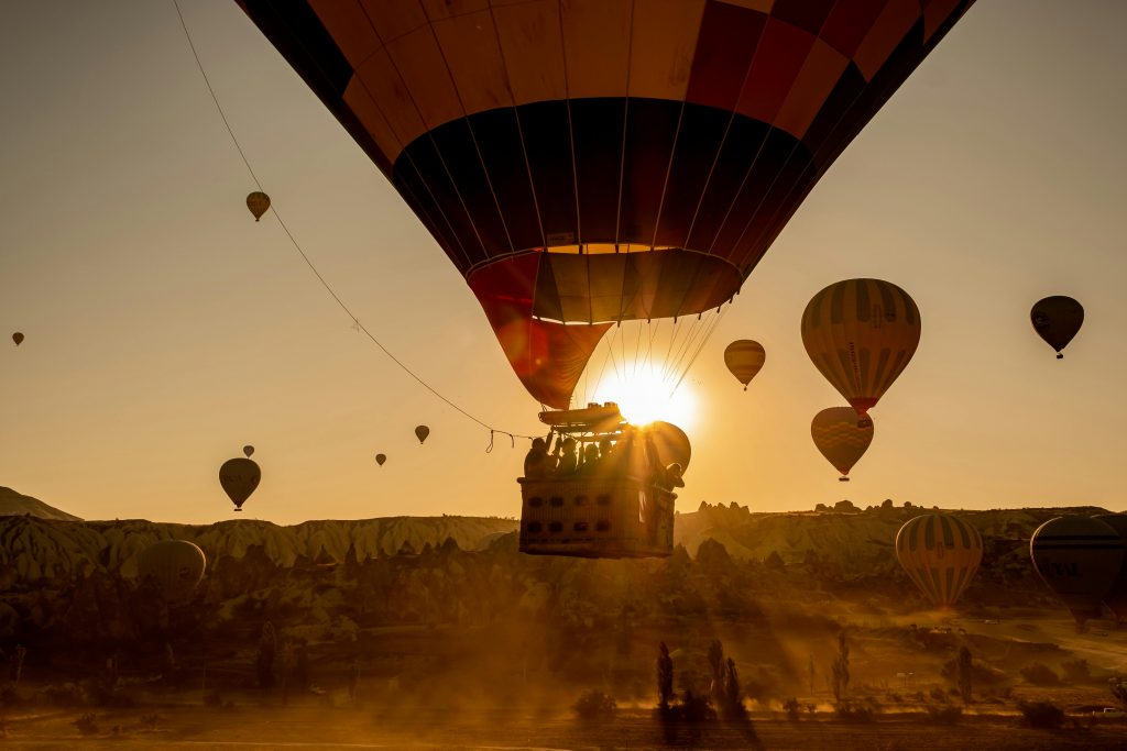 Décollage de montgolfière