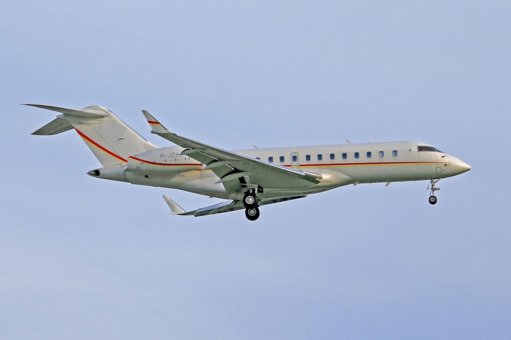 jet privé en vol