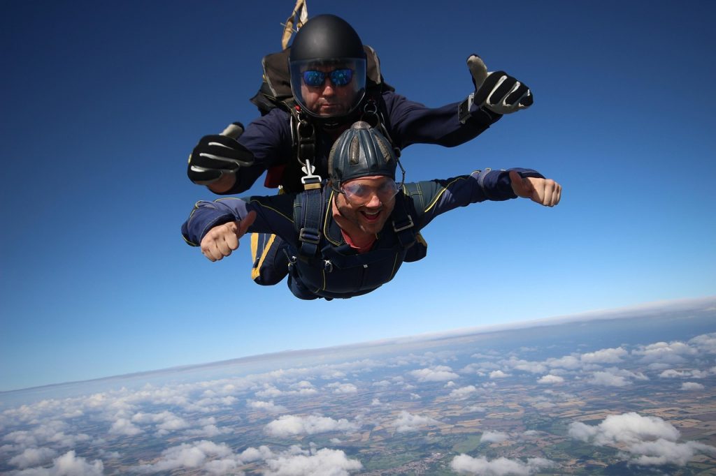 saut en parachute tandem