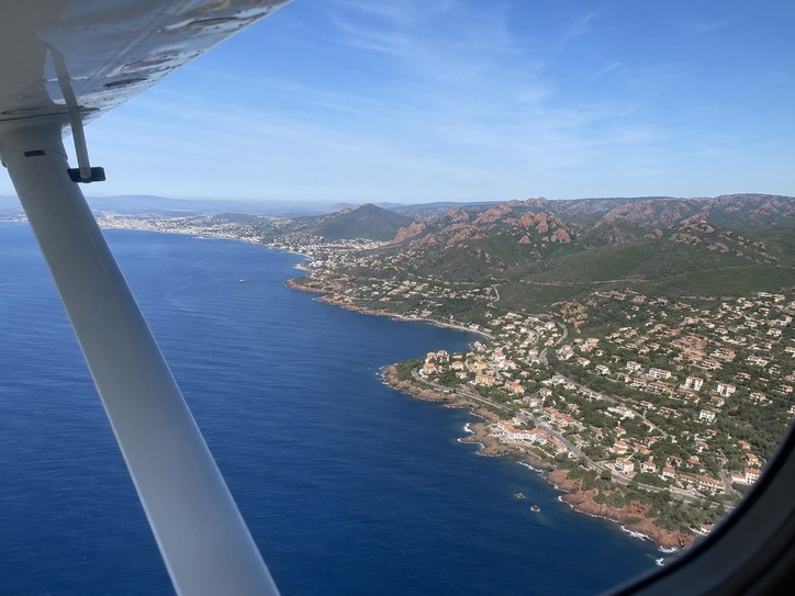 survol de la côte d'azur en avion