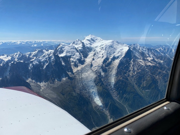 vol au-dessus du Mont-Blanc